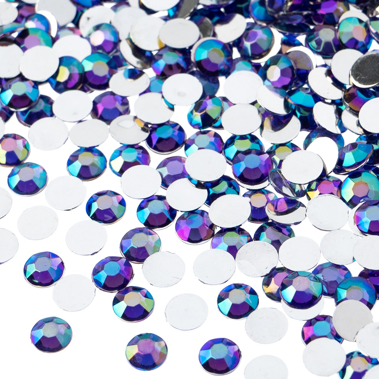John Bead 6mm (SS28) Round Acrylic Flat Back Rhinestones, 1000pcs